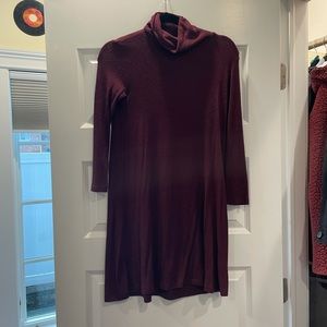 Turtle neck sweater dress